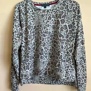 EUC P.J. Salvage Leopard Print LS Top Size XS
